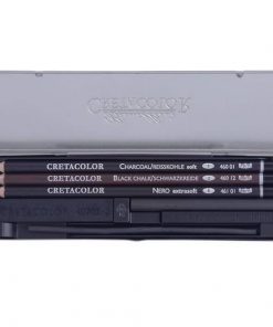 cretacolor charcoal pocket set szen rajzkeszlet 8db 46008 2